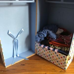 Closet and Holder for American Girl or, large doll